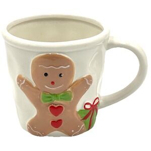 Sugar & Spice Gingerbread Man Mug Ceramic Christmas Holiday Cocoa Cup